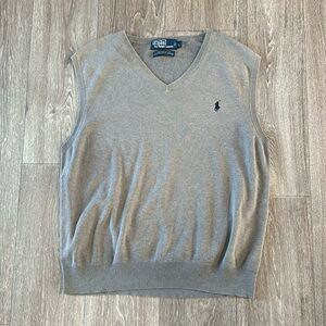 Polo by Ralph Lauren gray Pima cotton pullover vest men’s sz L